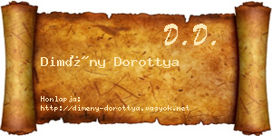 Dimény Dorottya névjegykártya