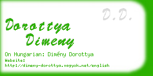 dorottya dimeny business card